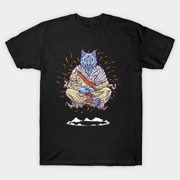 Meditating Monk T-Shirt by Printroof